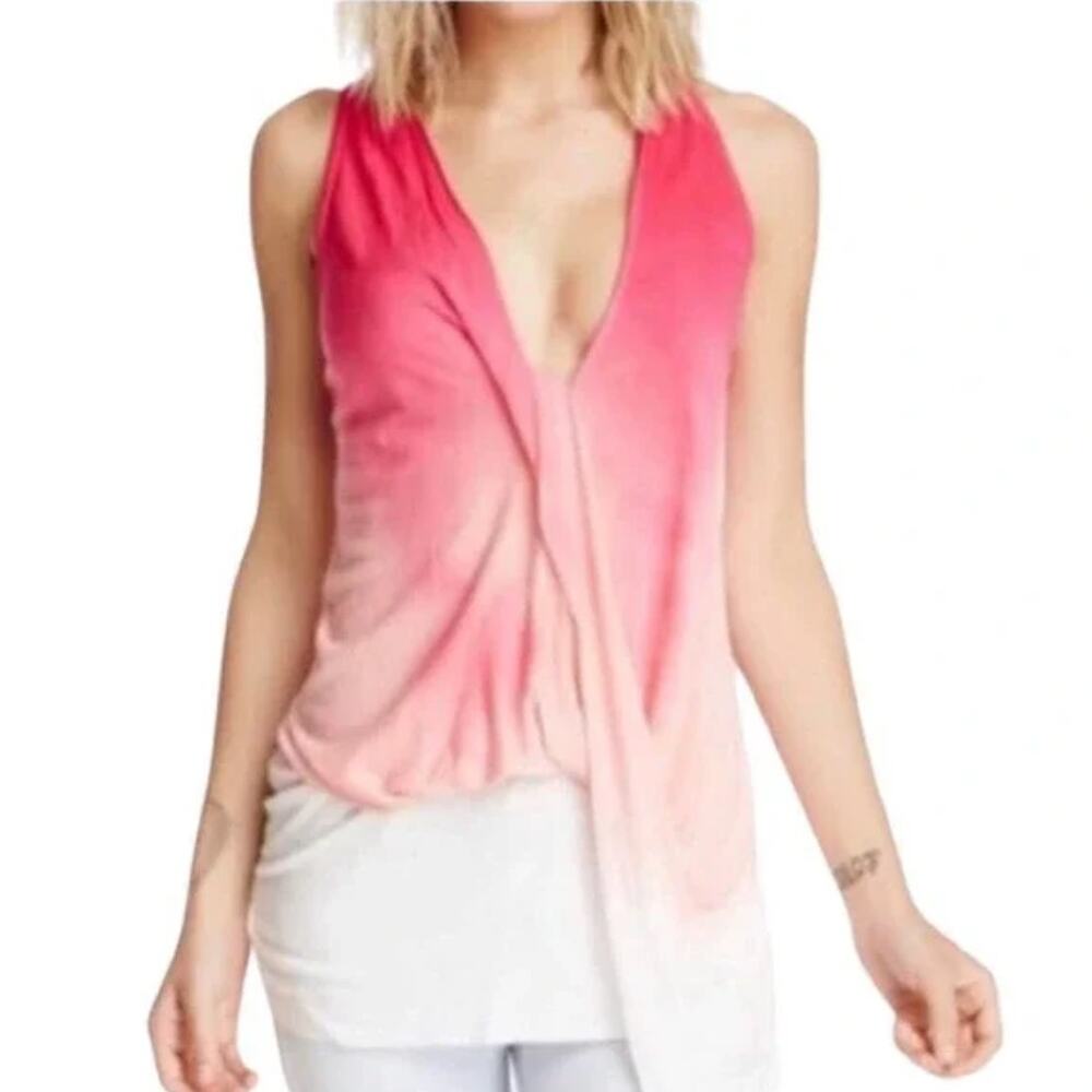 Young Fabulous & Broke tie dye Drape Tank in pink and orange